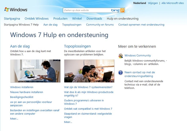 Windows 7 Hulp en Ondersteuning