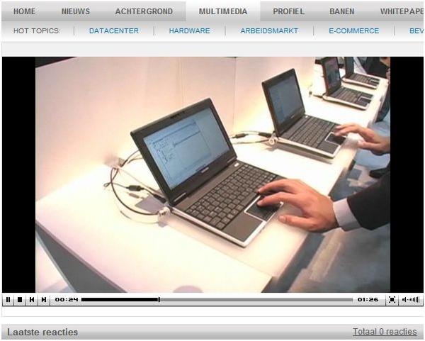 Fujitsu en Toshiba tonen nieuwe netbooks (video)