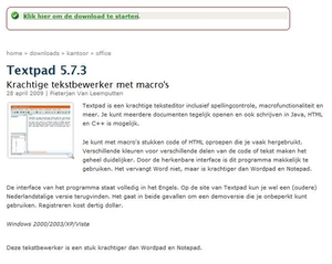 Texstpad 5.7.3   Handig als kladblok en IE adressen