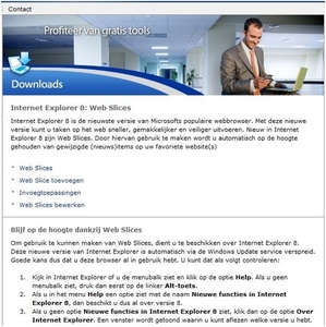 Internet Explorer 8 Web Slices