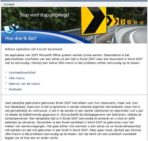 Adres ophalen uit Excel-bestand