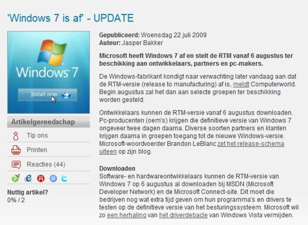 Windows 7 start 6 Augustus