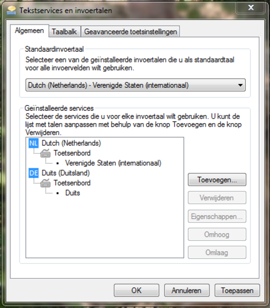 Windows RC 7 Taal instelling nederlands