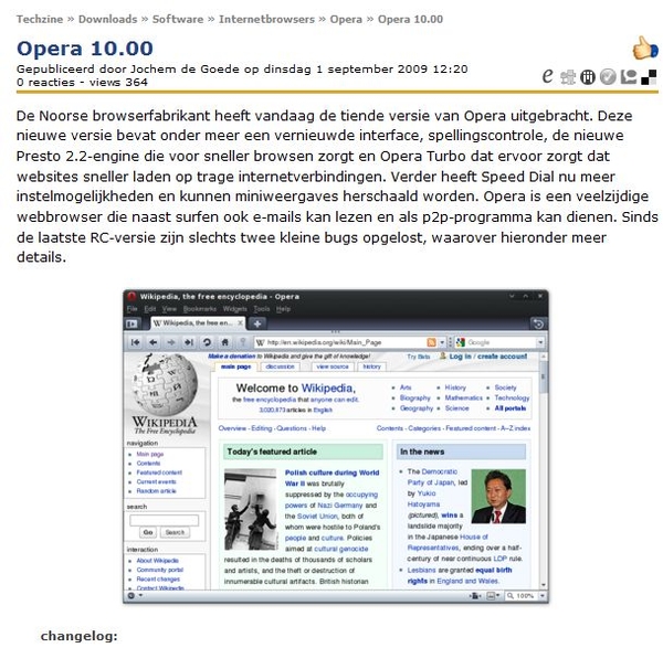 Opera 10 is uit.....is nu sneller dan andere Brouwsers