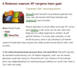 5 redenen voor XP versie te behouden