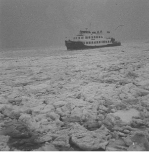 Veerboot Schiermonnikoog in de winter