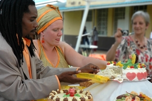 mmm Lekker echte Belgische taarten met onze 2 'gehuwde' Rasta's i