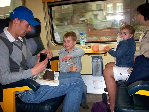 Op de trein naar Antwerpen