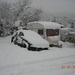 haar peugeotje is in gesneeuwd