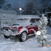 de lada speelt als sneeuwruimer