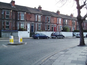 Een straat weg van Dublin