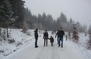 Op stap in het winterlandschap