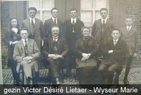 Gezin Victor Dsir Lietaer - Marie Wyseur