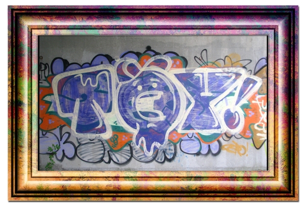 Graffiti in mooi klassieke kader