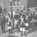 Oud soldaten in uniform burgerwacht