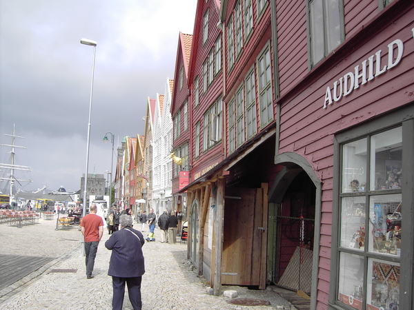 Bergen oude stad aan de haven