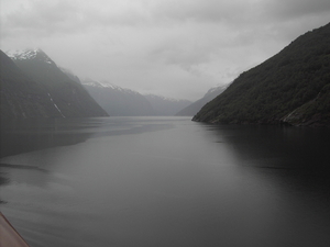 zicht op fjord