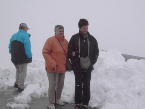 In de sneeuw op Mount Dalisnibba