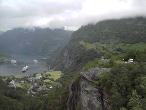 Zicht op Geiranger