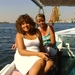 Felucca, met vriendin Lieve, op bezoek in Luxor.