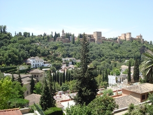 Vanuit Sacramonte zicht op Alhambra