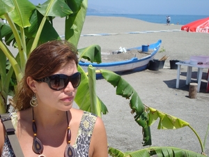 Zicht op strand Torre del Mar