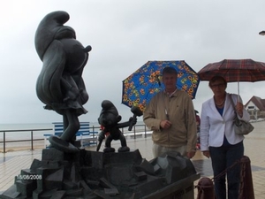 Jean Pierre en Valentine bij de smurfen