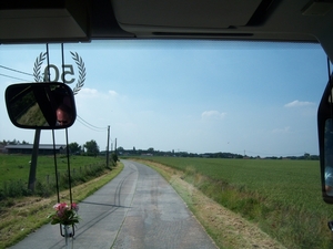 in de bus