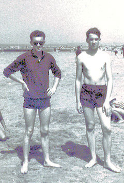met broer aan zee 1967