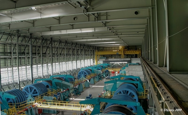 De machinekamer van de nieuwe scheepslift