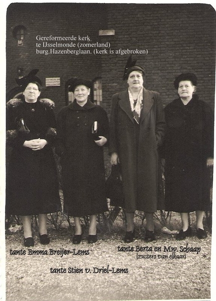 Trouwdag van Aart & Tiny Lodder. 10/03/1954