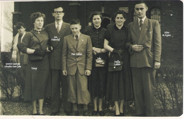 Trouwdag van Aart & Tiny Lodder. 10/03/1954