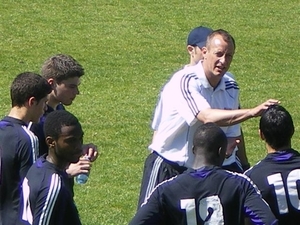 geert met de jeugd van Anderlecht in Groningen