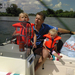 Papa met de Dochters op de Boot