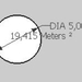 Diameter and surface of a circle