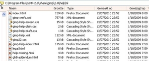 GIMP-help 'nl' installed