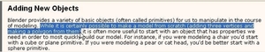 Blender primitives