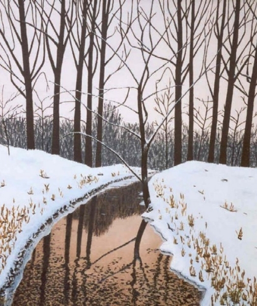 Motmolen; beek; winter; Hoeselt