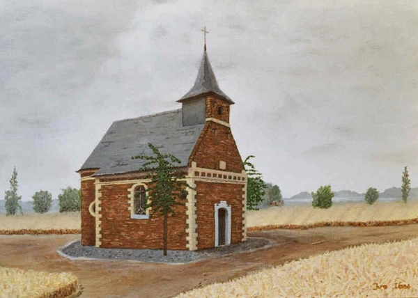 Lindekapel; Hoeselt; kapelletje; korenveld;