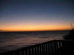 De zon gezonken in de zee West Punt, Curacao
