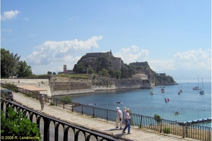 De oude vesting in Corfu Stad