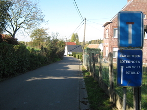 Boterhoek, richting St.Goriks-Oudenhove.