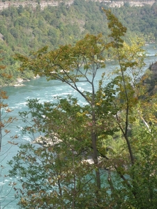 De rivier die de grens vormt tussen Canada en de USA.