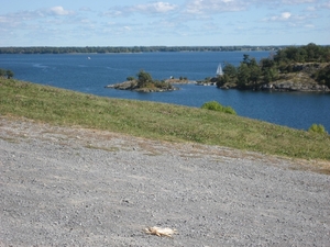 Zicht op de Migthy St Lawrence river