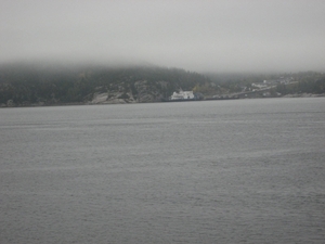 's Morgens vertrek naar Tadoussac, route Charlesvoix