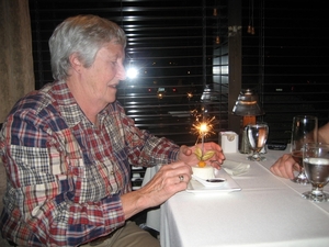 Lian was jarig (72) maar wilde het stil houden. Deden wij dan ook