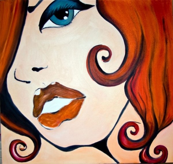 Redhead 80x80 Oil on canvas