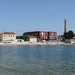 2009_07_23 059 Umag - strand - uitzicht - oude fabrieksschoorstee