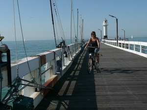 op de pier