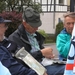 We zitten juist ,,,,, op een terraske